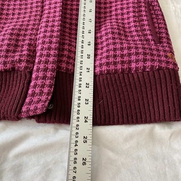 Billabong Women's Lumber Jane Houndstooth Plaid Wool Blend Bomber‎ Jacket Zip Up - Picture 15 of 16